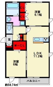 へーベルメゾン老司の間取り画像