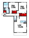 D-roomケヤキ通り B棟の間取り画像