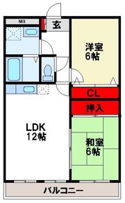 ベルビュ21の間取り画像