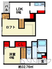 CB都府楼パスクの間取り画像