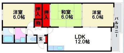 シティハイツ萩尾の間取り画像