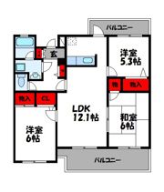 プレミール須恵の間取り画像