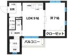パークサイド六本松IIの間取り画像