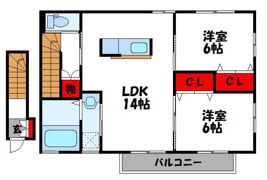 ツインパル阿恵IIの間取り画像