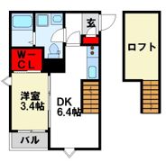 ブルーミー二日市LAPISの間取り画像