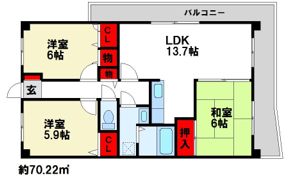 エンデバー武蔵の間取り画像