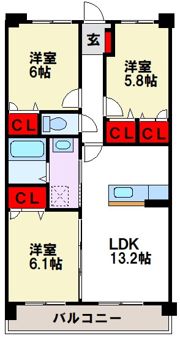 ドエル筑紫野の間取り画像