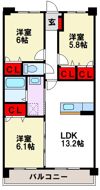 ドエル筑紫野の間取り画像