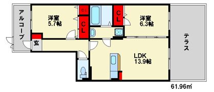 ウィンズ乙金の間取り画像