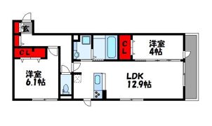 D-room原町の間取り画像