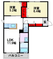 シャーメゾン和 D棟の間取り画像