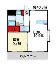 グレースレオーノ二日市の間取り画像