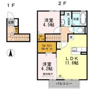 D-room干隈B棟の間取り画像