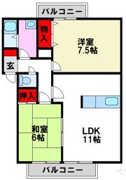 ガーデン青山2-Cの間取り画像