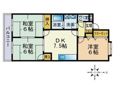 ベルメゾン城南通りの間取り画像