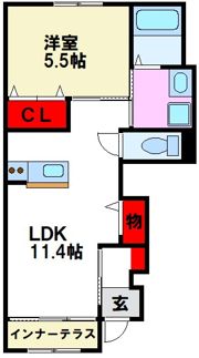 リオグランデ石崎2番館の間取り画像