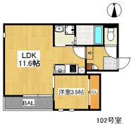 Grandtic Preston西新南の間取り画像