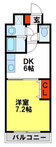 コンフォートアスカ二日市IIの間取り画像