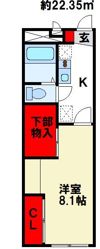 レオパレスJYURAKUIIIの間取り画像