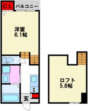 シャレオ二日市中央の間取り画像