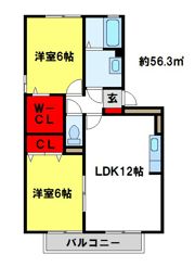 グリーンヒルミチホ B棟の間取り画像