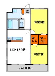 コンフォート筑紫の間取り画像