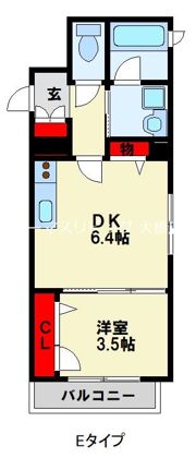 シャーメゾン大橋の間取り画像