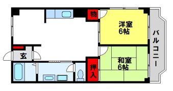 吉塚マンションの間取り画像