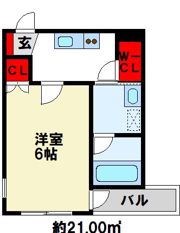 ビバリーヒルズ二日市北の間取り画像