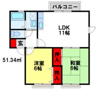 ティアラ渡辺の間取り画像