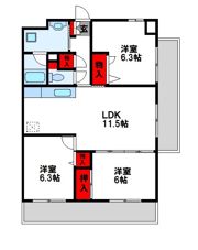 チュリス門松の間取り画像