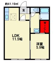 ベレオ東大利の間取り画像