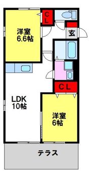 サンライズ吉松Iの間取り画像
