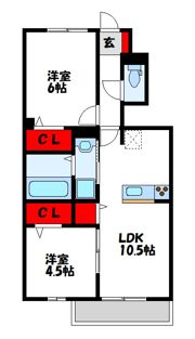 Cozy長者原西 B棟の間取り画像