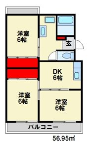 大西コーポラスの間取り画像