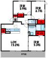 D-roomケヤキ通り A棟の間取り画像