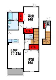 エルンテ原町A棟の間取り画像