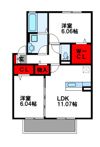 D-room花ヶ浦の間取り画像