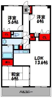 ヴィヴィットブルーの間取り画像