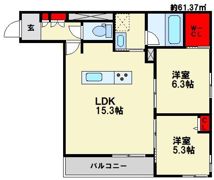 シャーメゾン大野城の間取り画像