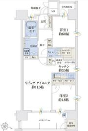 サンメゾン大濠公園北の間取り画像