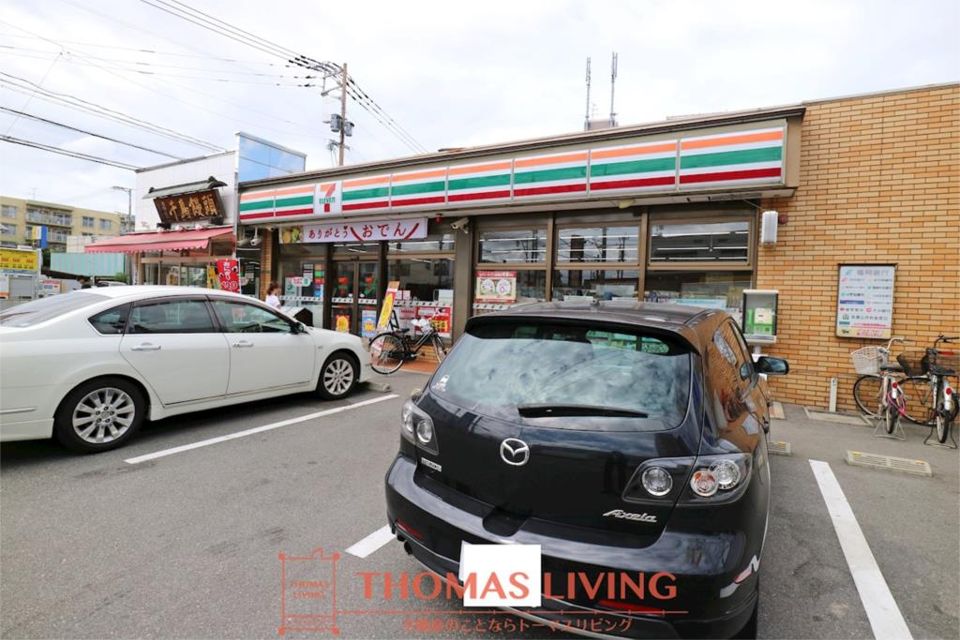 近くのセブンイレブン 粕屋原町駅前店まで595m（徒歩8分）