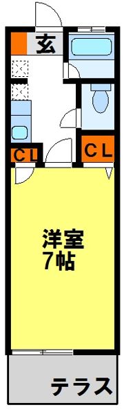 パルメゾン二日市の間取り画像