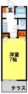 パルメゾン二日市の間取り画像