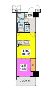 ラフィーネ大手門の間取り画像