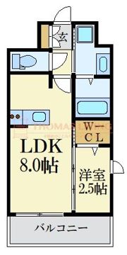 エンクレスト大手門GLOWの間取り画像