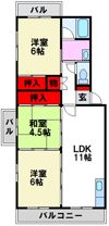 コーポラス国分の間取り画像