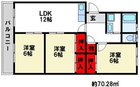 シャトー二日市の間取り画像