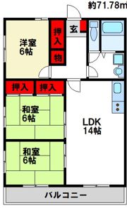 コーポ峯の間取り画像