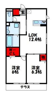 D-room原町の間取り画像